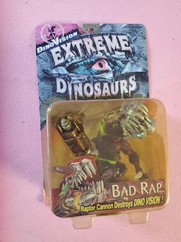 Vintage Extreme Dinosaurs Bad Rap Street Sharks Raptor Moc Rare In Package Cover