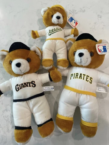 Vintage MLB Baseball Plush Bears Oakland A’s San Francisco Giants Pirates Cover