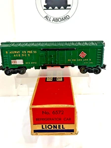 LIONEL6572 #6 RAILWAY EXPRESS AGENCY REEFER Var.-B-VINTAGE ~NEW ~ORIGINAL BOX - Picture 1 of 6