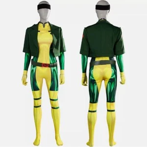 X-men 97 Rogue Anna Marie Jumpsuit Cosplay Costume Woman Suit Jacket Halloween - Picture 1 of 17
