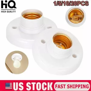 Light Bulb Pendant Lamp Holder E27 Screw Cap Sockets Round Fixing Base Screw Cap - Picture 1 of 9