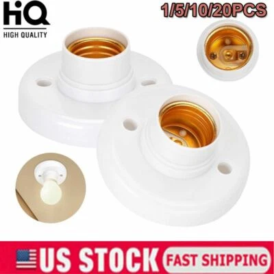 Light Bulb Pendant Lamp Holder E27 Screw Cap Sockets Round Fixing Base Screw Cap - Image 1 of 4