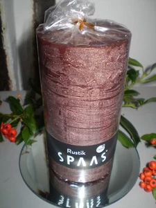  LUXUS WEIHNACHTEN KUPFER STUMPENKERZE AUS POLEN, LANGSAM BRENNEND 60 STUNDEN - Bild 1 von 1