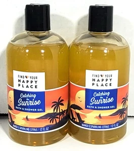 2 -Find Your Happy Place CATCHING THE SUNRISE Shower Gel, Mango & Citrus 12 oz - Picture 1 of 9