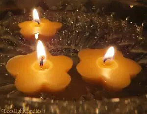 Clover Floating Beeswax Candles/ Handmade in USA/ Natural Bees Wax/ Fall/ Event - Picture 1 of 4