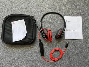 Poly Blackwire 5220 USB Wired Headset with Mic - Over-Ear, Includes Case New - Afbeelding 1 van 5