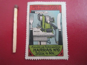 Berlin-Lichtenberg : Reklamemarke :  Populärste Putzmaschine  HARRAS - Bild 1 von 1