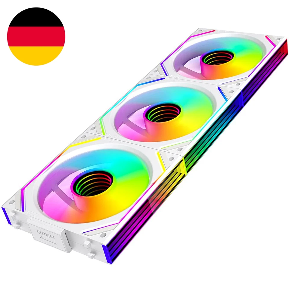 TZMRIT Interstellar-V2 Infinity Mirror ARGB PWM Lüfter 120Mm Weiß, RGB Lüfter 12