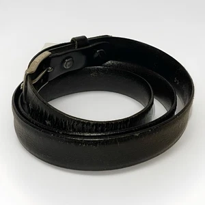 Vintage Hickok Men’s Size 44 Black Distressed Cowhide Leather Belt - Picture 1 of 11