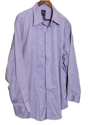 Camisa con botones Jos A Bank Traveler para hombre 18-35 púrpura manga larga oficina Foto 1 de 4