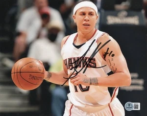 MIKE BIBBY SIGNED AUTOGRAPHED 8X10 PHOTO COA BAS BECKETT NBA ATLANTA HAWKS - Picture 1 of 1