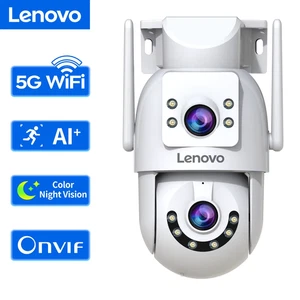 Lenovo 4K Wifi CCTV Camera 5G Dual Lens IP Cameras Auto Tracking Audio Video - Picture 1 of 10