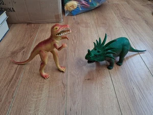 Vintage Dinosaur Kaiju Monster Figure Imperial-Style & Dor Mei Triceratops 1986 - Picture 1 of 11