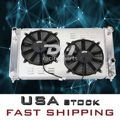 Radiador de 4 filas + cubierta + ventilador de 12" para camioneta Chevy S10 Blazer 96-2005 2,2 L l4 #1826 Foto 1 de 4