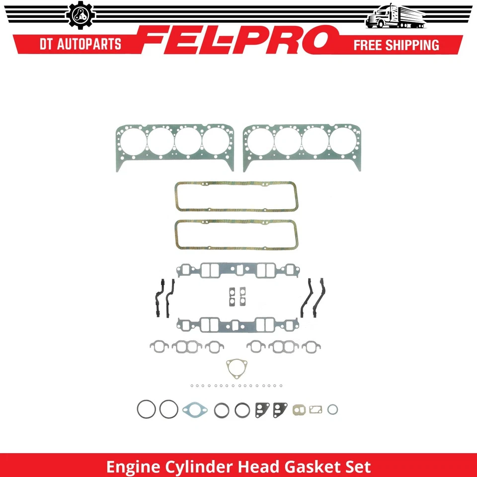 适用于 1979 - 1980 年 GMC K1500 Suburban 6.6L V8 发动机气缸盖垫圈套件 Fel-Pro — 第 1/1 张图片