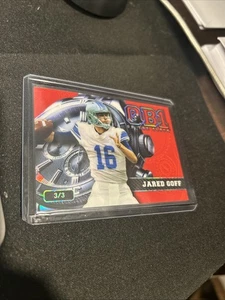 Jared Goff 3/3 2024 Wild Card QB1 ROJO White Lions Rainbow Foil SSP - Imagen 1 de 2