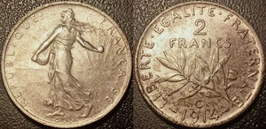 France - III Republic - 2 Francs Sower Silver 1914 C Extremely fine! F.266/16 - Picture 1 of 1
