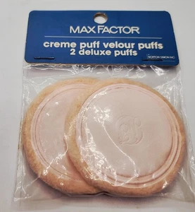 Vintage Max Factor Creme Puff Velour Puff 2 Deluxe Biege (Neu) - Bild 1 von 2
