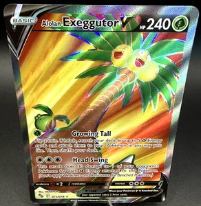 Pokémon TCG Alolan Exeggutor V (Full Art) Pokemon GO 071/078 Holo Ultra Rare - Picture 1 of 11