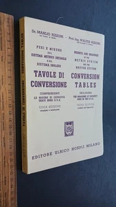 Rizzoni Umrechnungstabellen 1954 Hoepli Gewichte und Maße metrisch englische Dezimalstelle - Bild 1 von 1