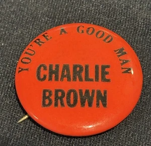 Clark Gesner's "YOU'RE A GOOD MAN CHARLIE BROWN" Gary Burghoff 1967 Pinback - Picture 1 of 2