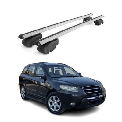 Roof Racks for Hyundai Santa Fe 2007-2012 Alu Gray Luggage Carrier - Image 1 of 4