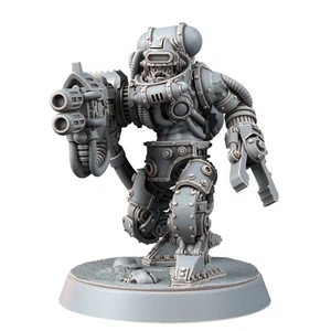 MECHANIC ADEPT BATTLE SERVITOR WITH HEAVY MELTING GUN (HM) - Picture 1 of 9