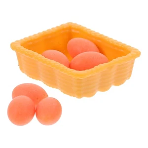 Huevos miniatura modelo huevo en caja para decorar casa de muñecas accesorios de cocina - Imagen 1 de 12