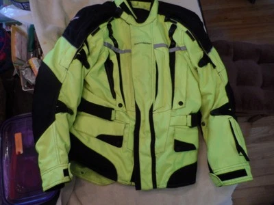 Men's Tourmaster Transition Series 2 Yellow/Black Motorcycle Jacket Size 40 SML - Image 1 of 4