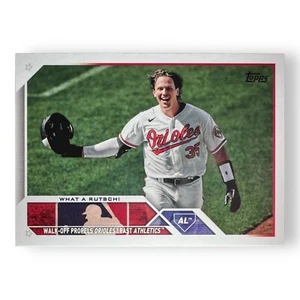 Adley Rutschman 2023 Topps Update Series US7 What A Rutsch 1st Homerun Card MLB - Bild 1 von 2