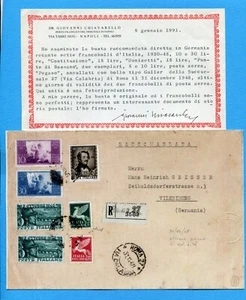 31.12.1948 ULTIMO GIORNO VALIDITA' DEI POSTA AEREA REGNO IN REPUBBLICA(280927) - Imagen 1 de 3