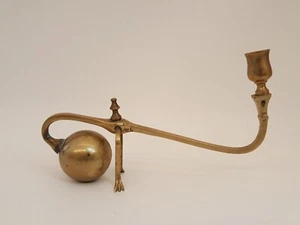 Antiker Messing Freischwinger Kerzenhalter für Klavier etc - Bild 1 von 13