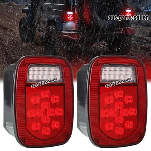 Pair 39 LED Tail Lights Brake License Plate Lamp For Jeep Wrangler YJ TJ CJ5 CJ7 - Picture 1 of 18