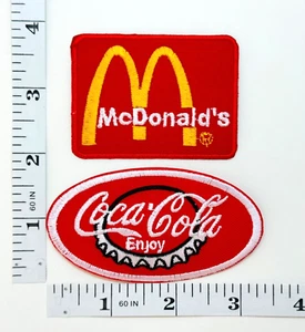 Embroidered Patch Set - Coca-Cola - McDonald’s - NEW - 2-Patch Set - Iron-on - Picture 1 of 1