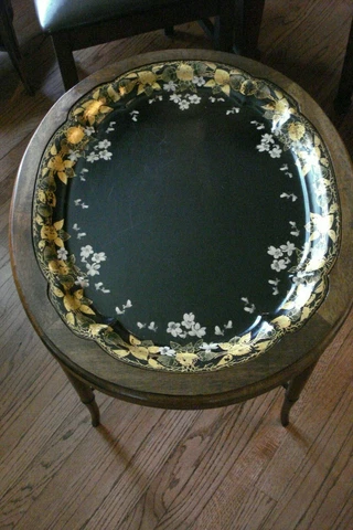 J. H. Witham Regency Style Table - Inset Low Platter - Handmade by Artist Cover
