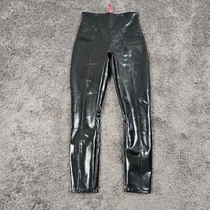 Pantalones Spanx Mujer Medianos M Negro Imitación Cuero Charol Alto Elastizado 20301R 25x27 - Imagen 1 de 13