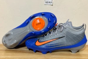 New Nike Vapor Elite 1 Grey/Blue/Orange Football Cleats Sz Men's 10.5 FB3288 001 - Picture 1 of 8