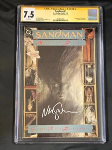 Sandman #1 1989 CGC 7.5 White Pages Signature Series Neil Gaiman 1st Morpheus - Picture 1 of 3