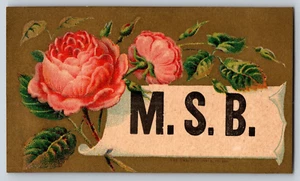 Bosworth, Wells & Co. MSB Corset Marietta, OH Victorian Trade Card Roses - Picture 1 of 2