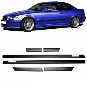 Set Baguettes Noir  pour BMW E36 3er Coupe Cabriolet 2 Portes tous Modèles SPORT - Afbeelding 1 van 7