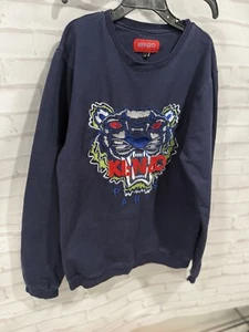 Kenzo Paris Embroidered Tiger Long Sleeve Sweatshirt Crewneck Designer Pullover  - Picture 1 of 3