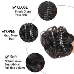 Synthetic Hair Bun Hair Clips Fluffy Curly Hair For Women Ponytail Hair Incre-*- - Photo 1/13