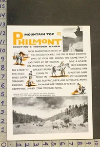 Philmont Boy Scout Ranch Camp 1959 Western Rocky Mountain anuncio ecuestre WM35 - Imagen 1 de 1