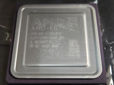 AMD K6-2 300AFR 2.2V Core/3.3V 9834CPHW Vintage 1998 - Image 1 of 3