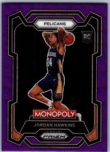 🏀 23-24 PANINI PRIZM MONOPOLY PURPLE WAVE - JORDAN HAWKINS RC #56 PELICANS - Picture 1 of 2