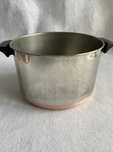 Revere Ware 1801 Copper Bottom 8 Qt Quart Stock Pot NO Lid Clinton Illinois, USA - Picture 1 of 10