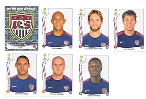 PANINI FIFA WORLD CUP BRAZIL 2014, Team USA 7 Mint Stickers. B22