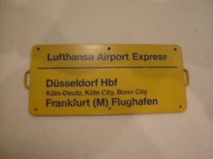Zuglaufschild Lufthansa Airport Express Düsseldorf-Frankfurt ( M ) Flughafen - Bild 1 von 1
