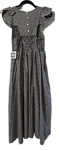 Adorable Summer NWT Gingham NOM Harper Maternity Maxi Dress Size M - Picture 1 of 20