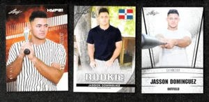 (3) JASSON DOMINGUEZ Rookie Lot 2019 Leaf-HYPE-EXCLUSIVE New York Yankees MINT - Picture 1 of 2